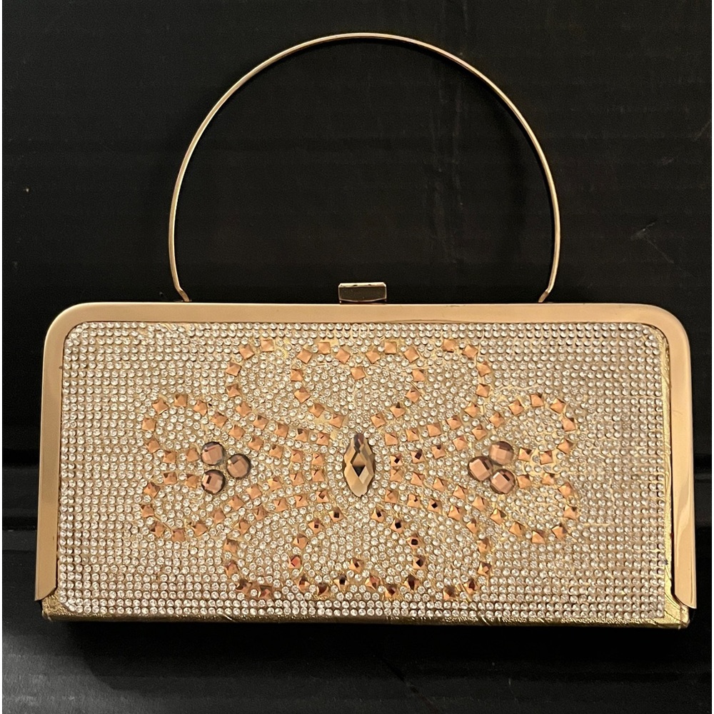Ruodan Party Ware Clutch. All Gold Clutch. Small Size Bag.